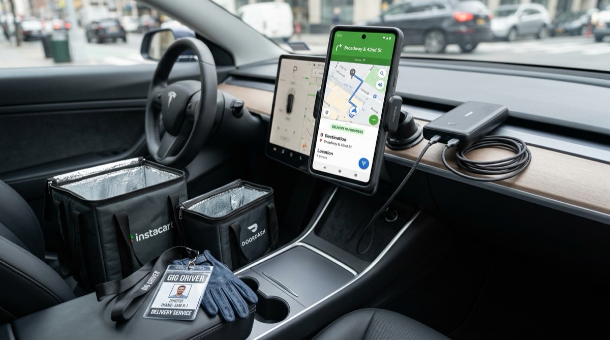 Figure 1.1: Professional Shopper Gear and Car Cockpit Setup.
